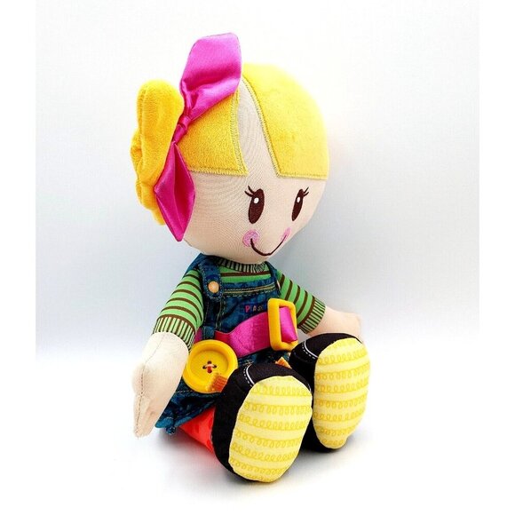 Playskool Dressy Kids Blonde Girl Activity Plush 15" Stuffed Doll Toy - Picture 2 of 4